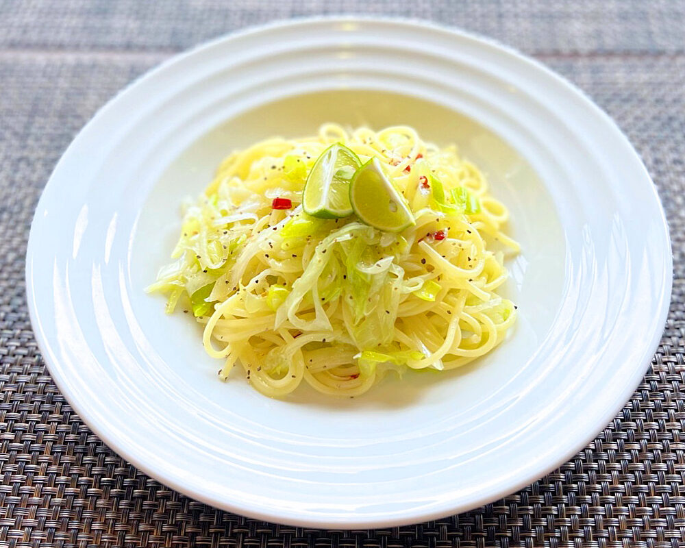 長ネギ塩すだちパスタ